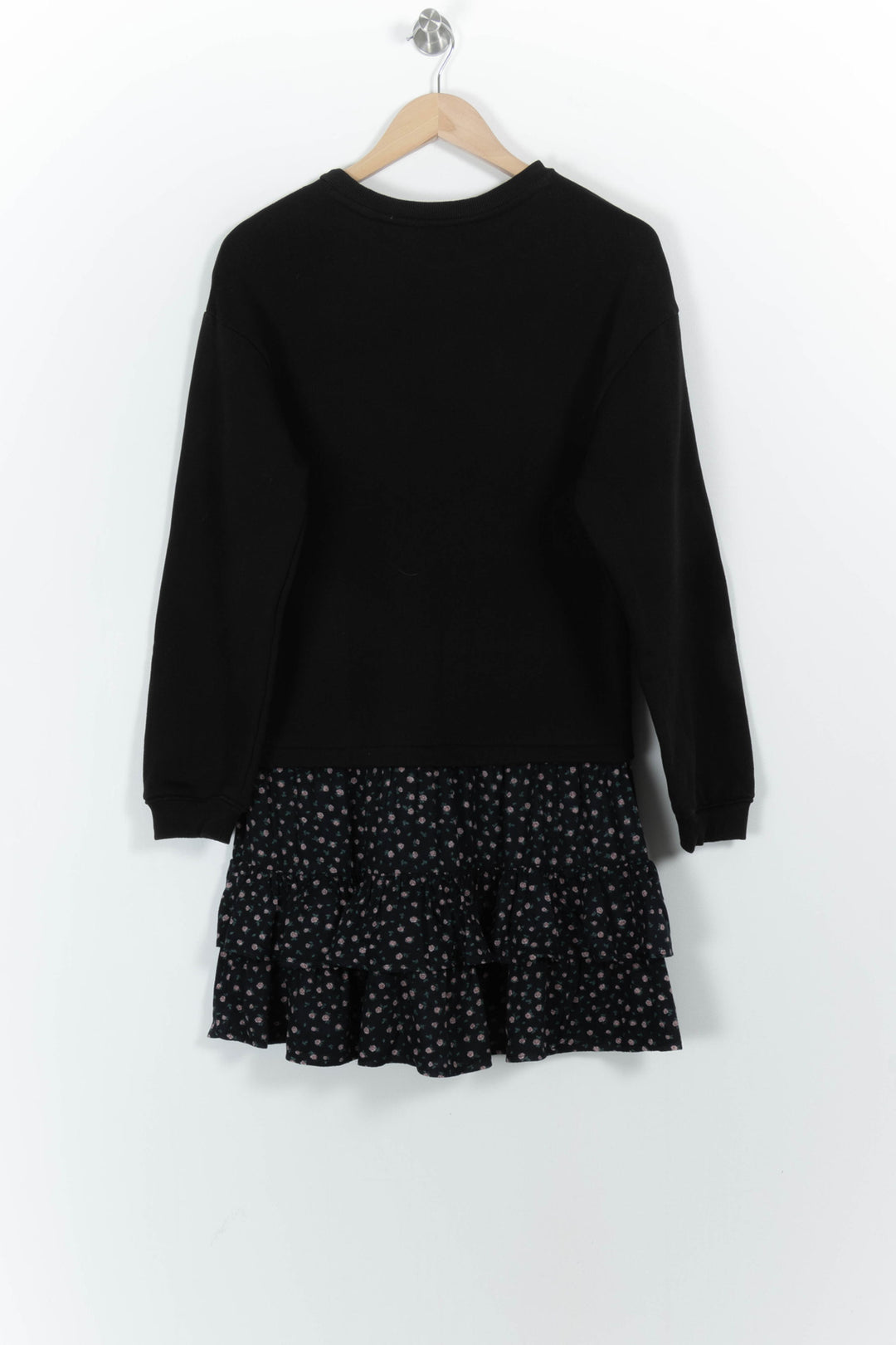Robe Sweat Noire et Fleurie - Taille M/38 de la marque IKKS | PARAD102372 - Vendu par Paradigme - Image 4