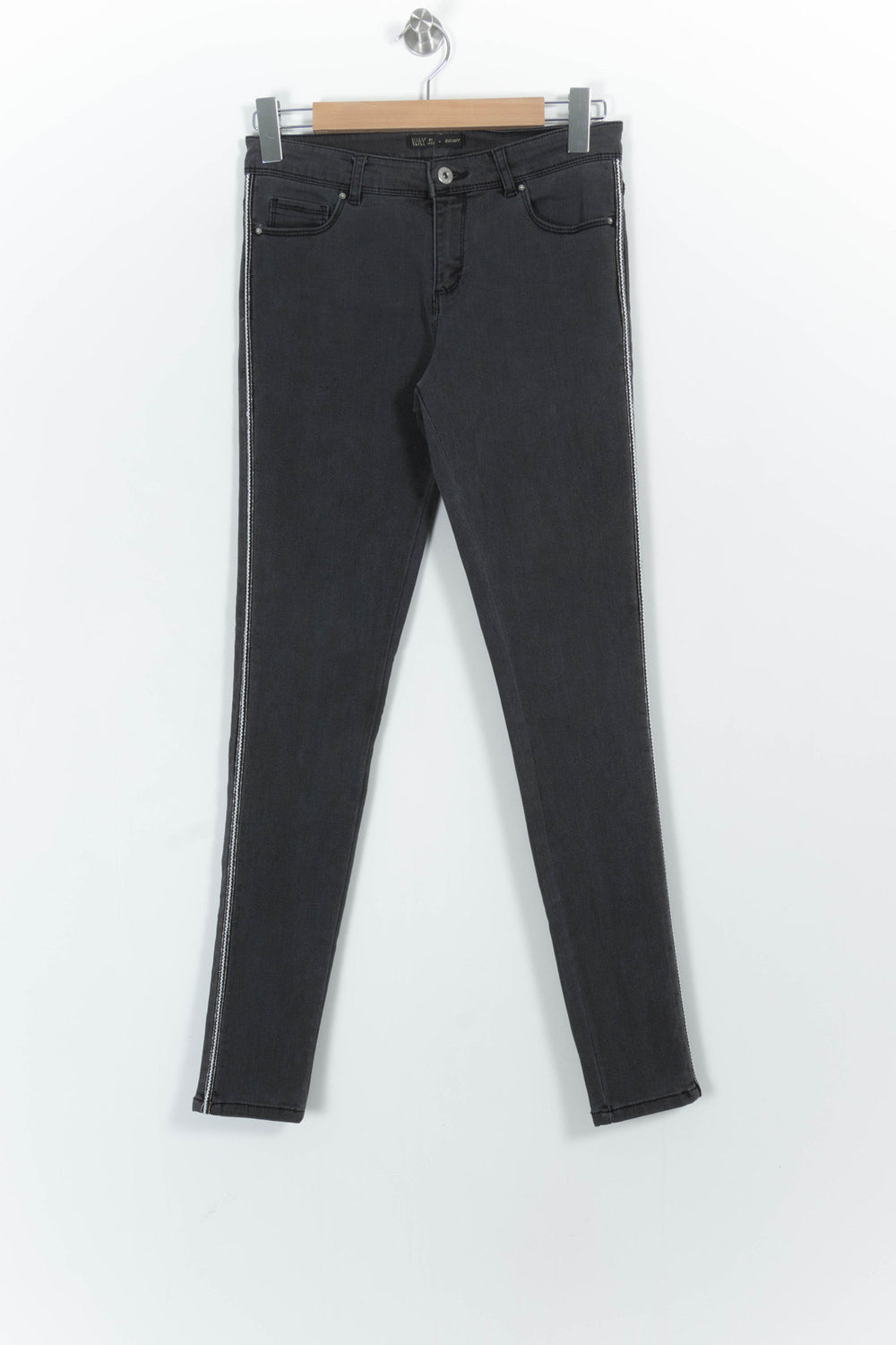 Jean Skinny Gris - Taille S/36 de la marque IKKS | PARAD102374 - Vendu par Paradigme - Image 2