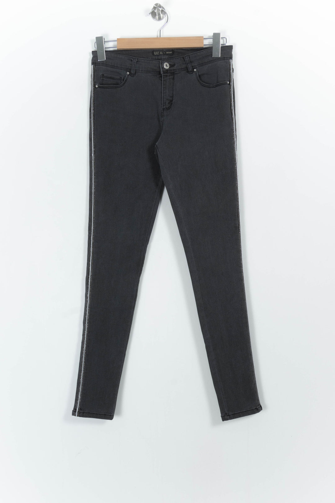Jean Skinny Gris - Taille S/36 de la marque IKKS | PARAD102374 - Vendu par Paradigme - Image 2