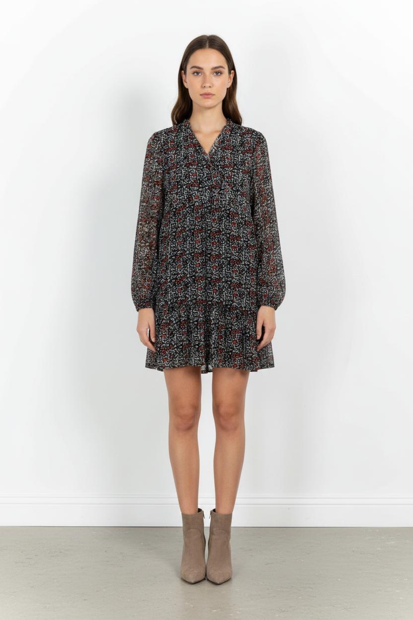Robe Courte Noire et Rouge - Taille S/36 de la marque Suncoo | PARAD102380 - Vendu par Paradigme - Image 1