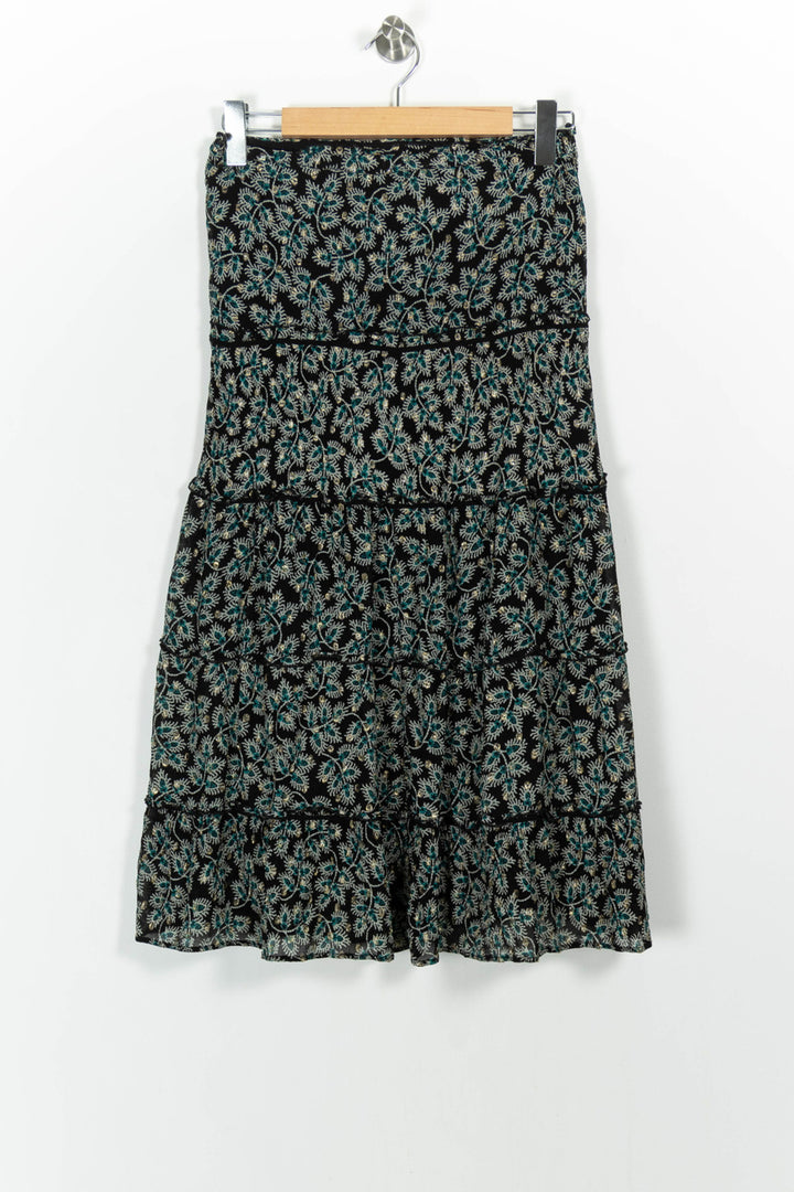 Jupe Midi Noire et Verte - Taille S/36 de la marque Maison 123 | PARAD102386 - Vendu par Paradigme - Image 4