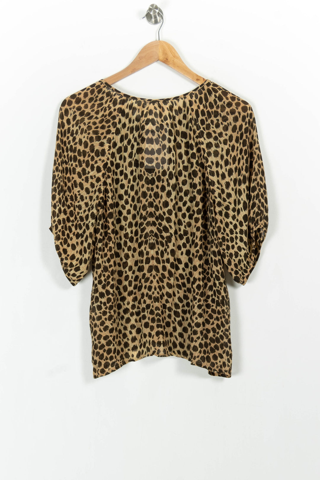 Blouse Léopard Beige et Noir - Taille M/38 de la marque Léon & Harper | PARAD102388 - Vendu par Paradigme - Image 4