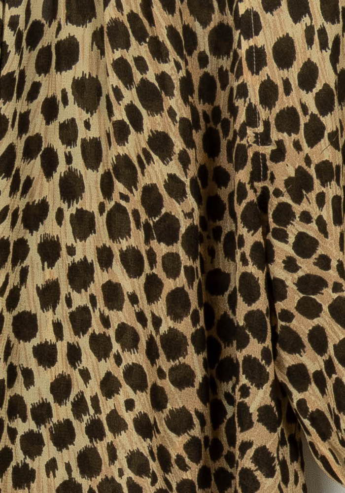 Blouse Léopard Beige et Noir - Taille M/38 de la marque Léon & Harper | PARAD102388 - Vendu par Paradigme - Image 3