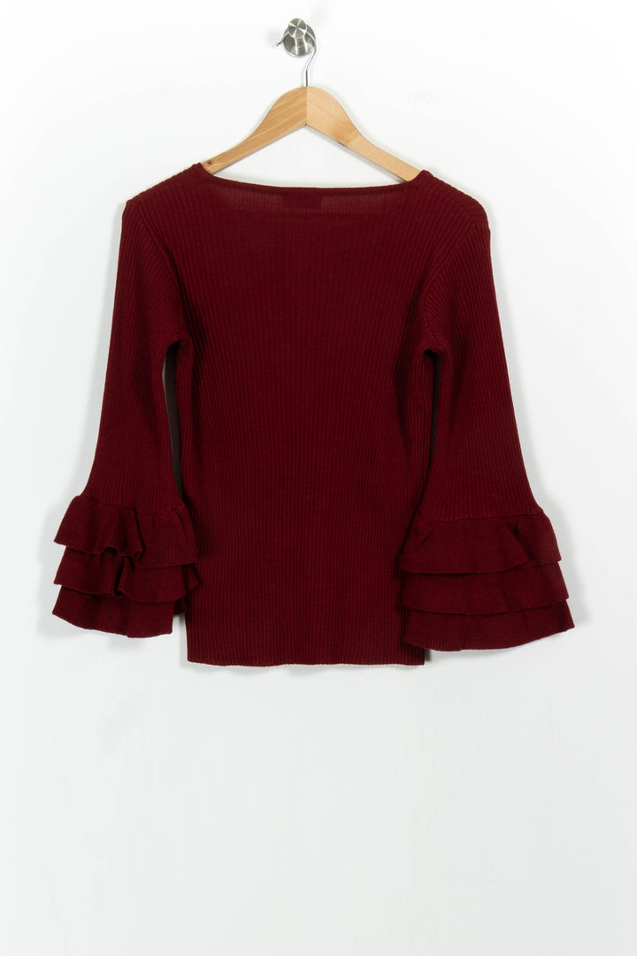 Pull Bordeaux - Taille L/40 de la marque Weill | PARAD102390 - Vendu par Paradigme - Image 4