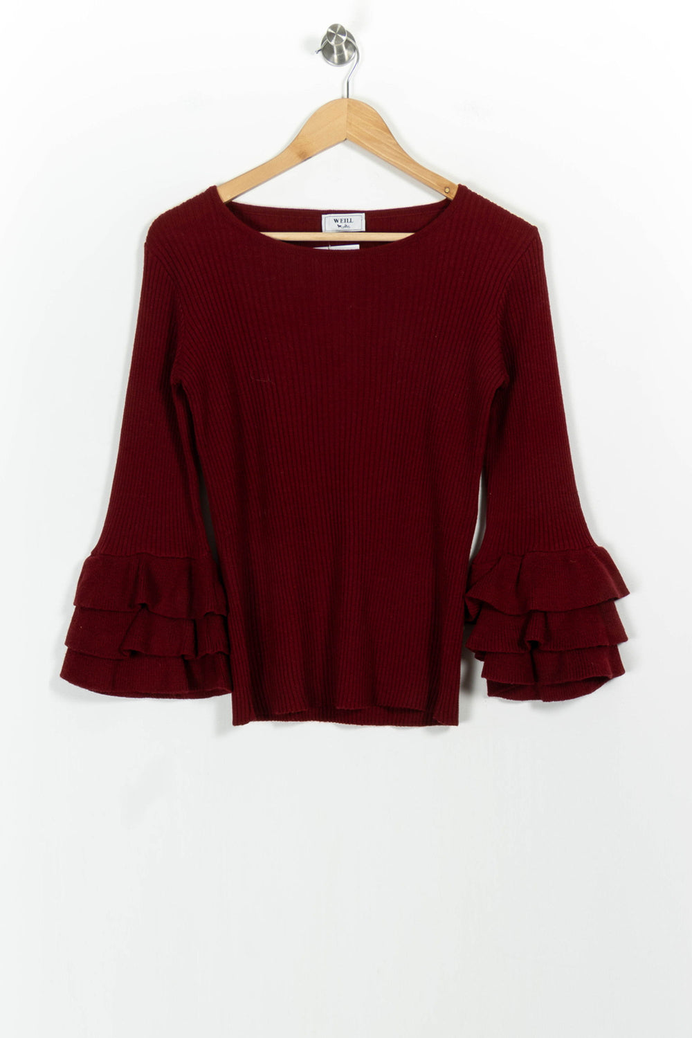 Pull Bordeaux - Taille L/40 de la marque Weill | PARAD102390 - Vendu par Paradigme - Image 2