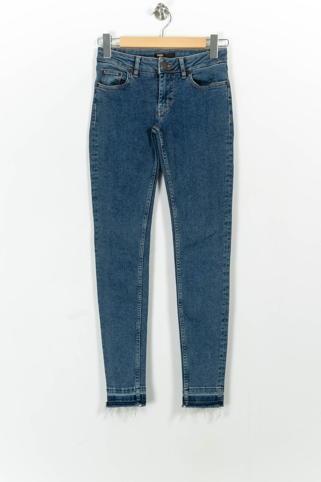 Jean Skinny Bleu - Taille S/36 de la marque Maje | PARAD102392 - Vendu par Paradigme - Image 2