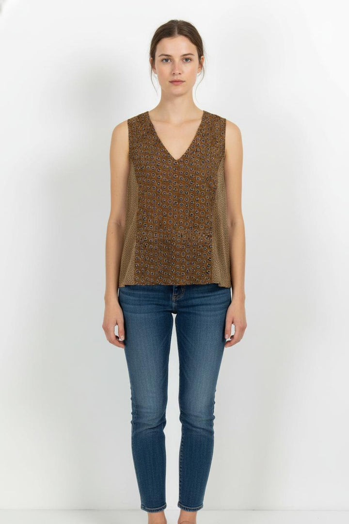 Débardeur Marron - Taille M/38 de la marque Chloé Stora | PARAD102394 - Vendu par Paradigme - Image 1