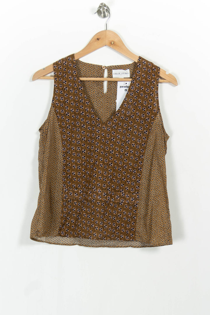 Débardeur Marron - Taille M/38 de la marque Chloé Stora | PARAD102394 - Vendu par Paradigme - Image 2