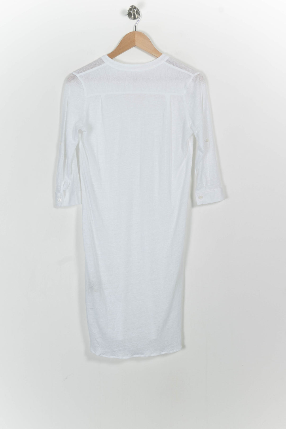 Robe Midi Blanche - Taille M/38 de la marque Majestic Filatures | PARAD102401 - Vendu par Paradigme - Image 4