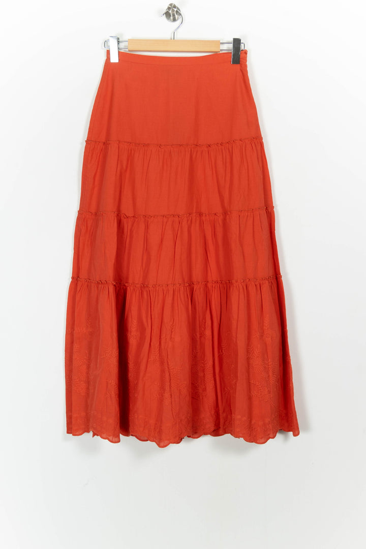 Jupe Longue Rouge - Taille S/36 de la marque Caroll | PARAD102406 - Vendu par Paradigme - Image 2