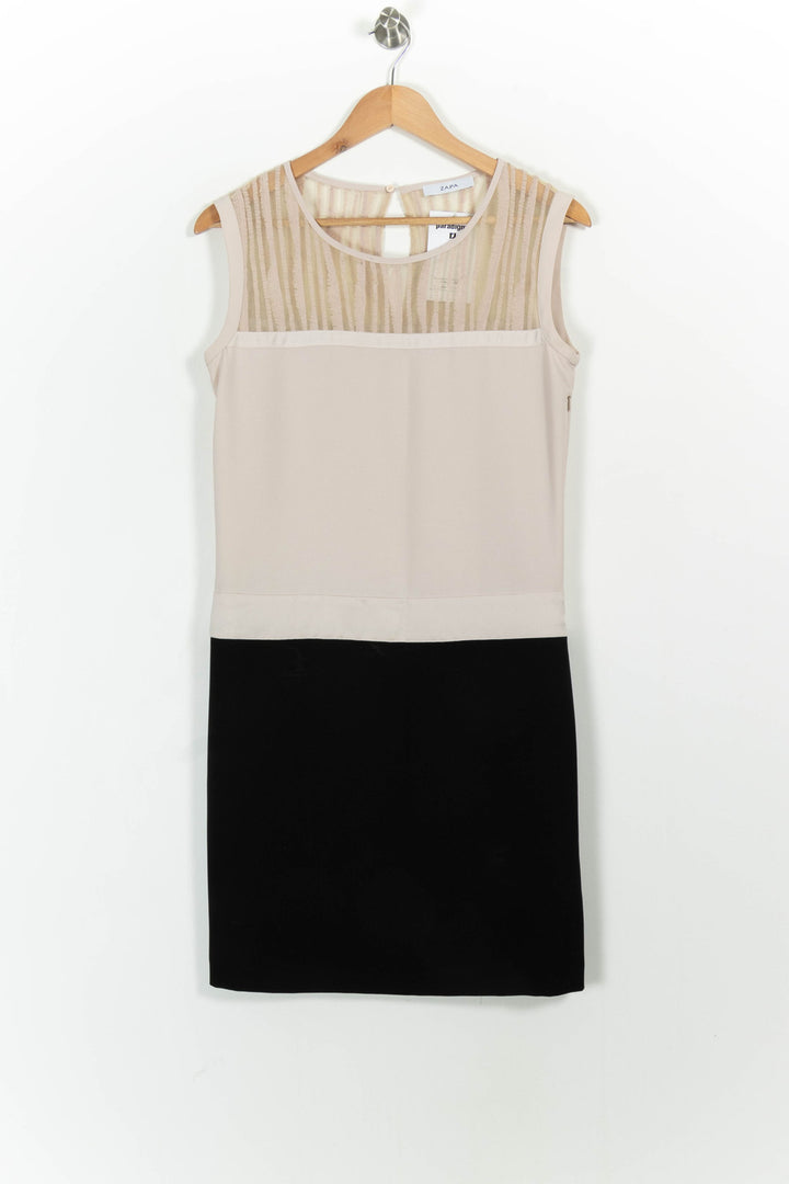 Robe Sans Manches Beige et Noire - Taille L/40 de la marque ZAPA | PARAD102423 - Vendu par Paradigme - Image 2