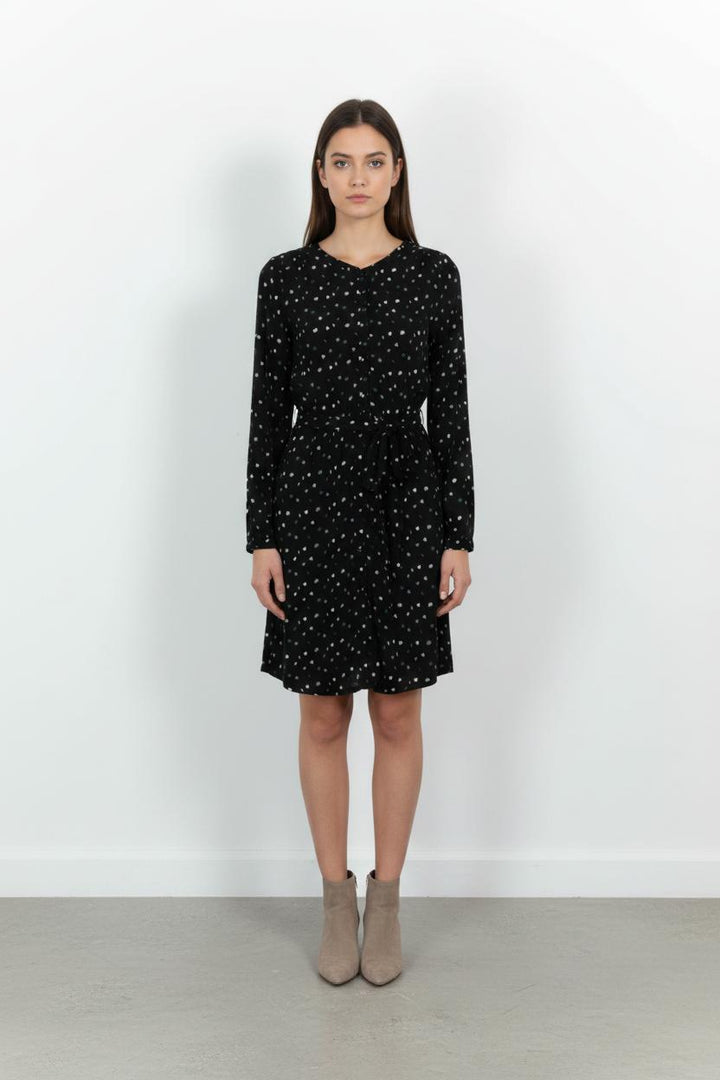 Robe Noire à Pois Blancs et Verts - Taille M/38 de la marque Petite Mendigote | PARAD102426 - Vendu par Paradigme - Image 1