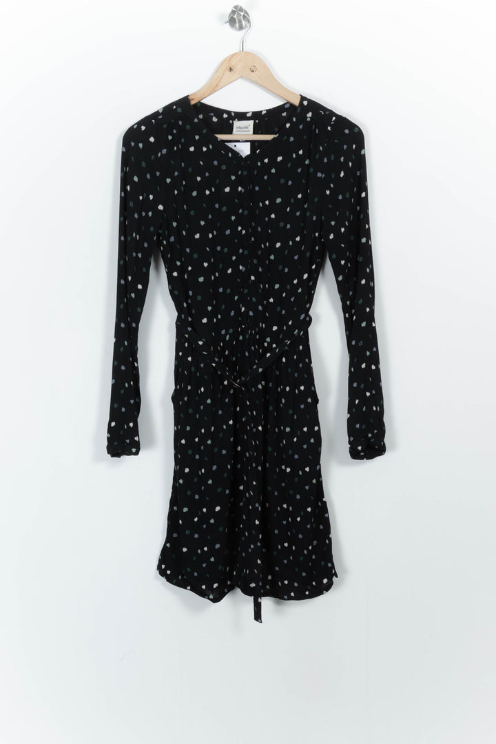 Robe Noire à Pois Blancs et Verts - Taille M/38 de la marque Petite Mendigote | PARAD102426 - Vendu par Paradigme - Image 2