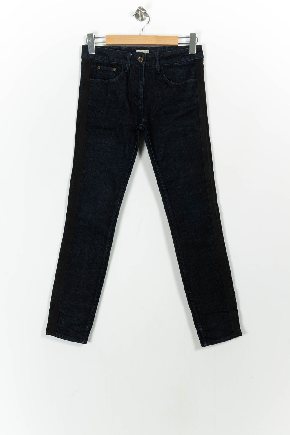 Jean Slim Bleu et Noir - Taille S/36 de la marque Claudie Pierlot | PARAD102428 - Vendu par Paradigme - Image 2