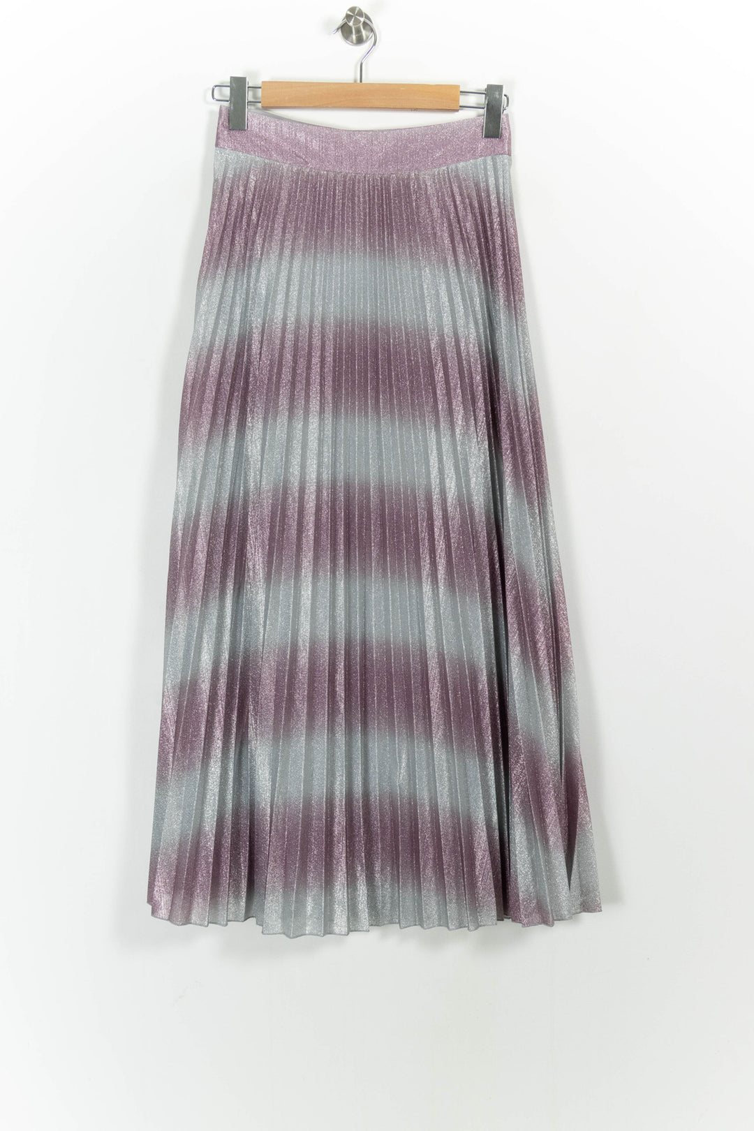 Jupe Plissée Mauve et Grise - Taille S/36 de la marque Sézane | PARAD102432 - Vendu par Paradigme - Image 4