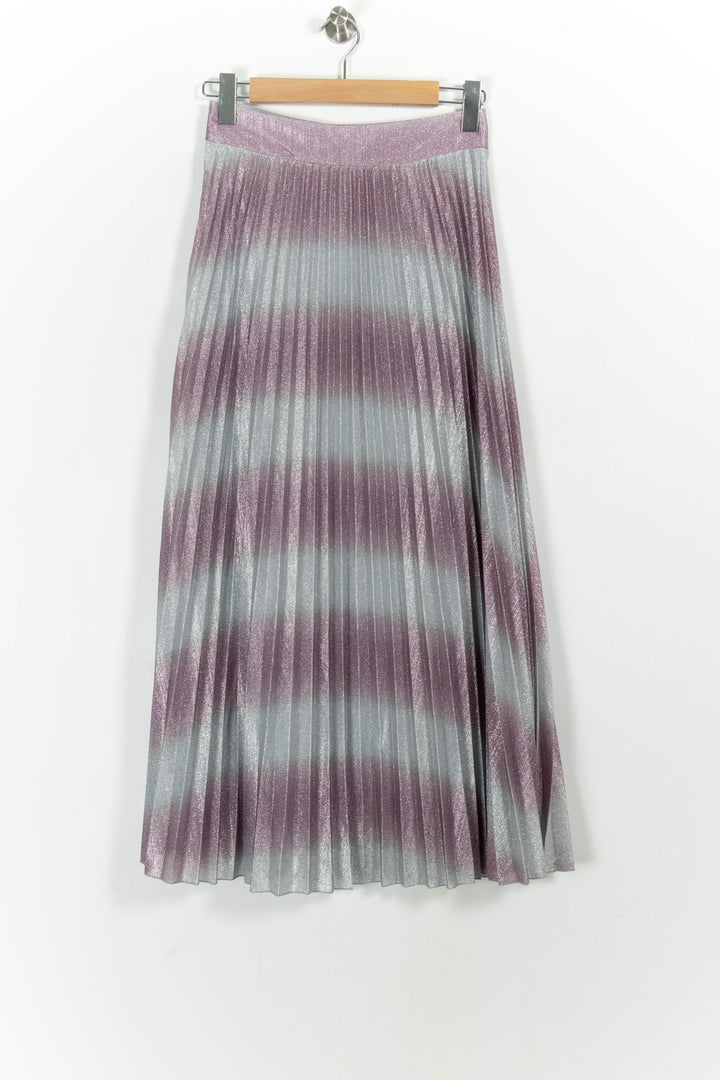 Jupe Plissée Mauve et Grise - Taille S/36 de la marque Sézane | PARAD102432 - Vendu par Paradigme - Image 4