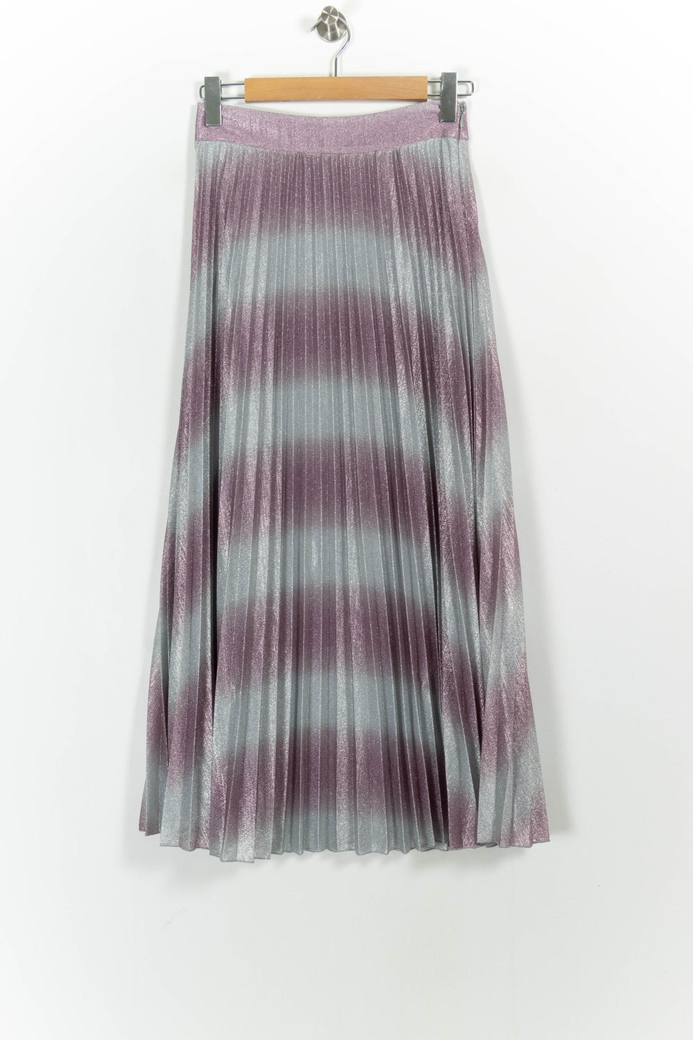 Jupe Plissée Mauve et Grise - Taille S/36 de la marque Sézane | PARAD102432 - Vendu par Paradigme - Image 2
