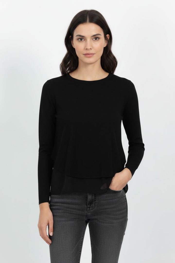 Blouse Noire - Taille S/36 de la marque Sud express | PARAD102434 - Vendu par Paradigme - Image 1