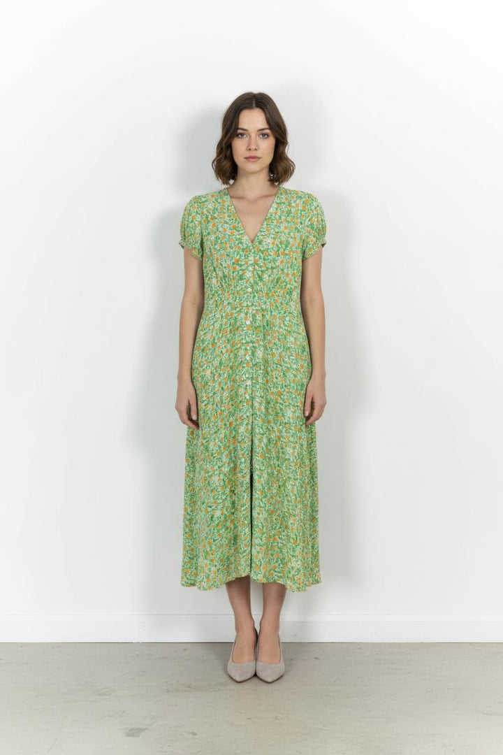 Robe Midi Verte et Jaune - Taille M/38 de la marque Comptoir des Cotonniers | PARAD102438 - Vendu par Paradigme - Image 1