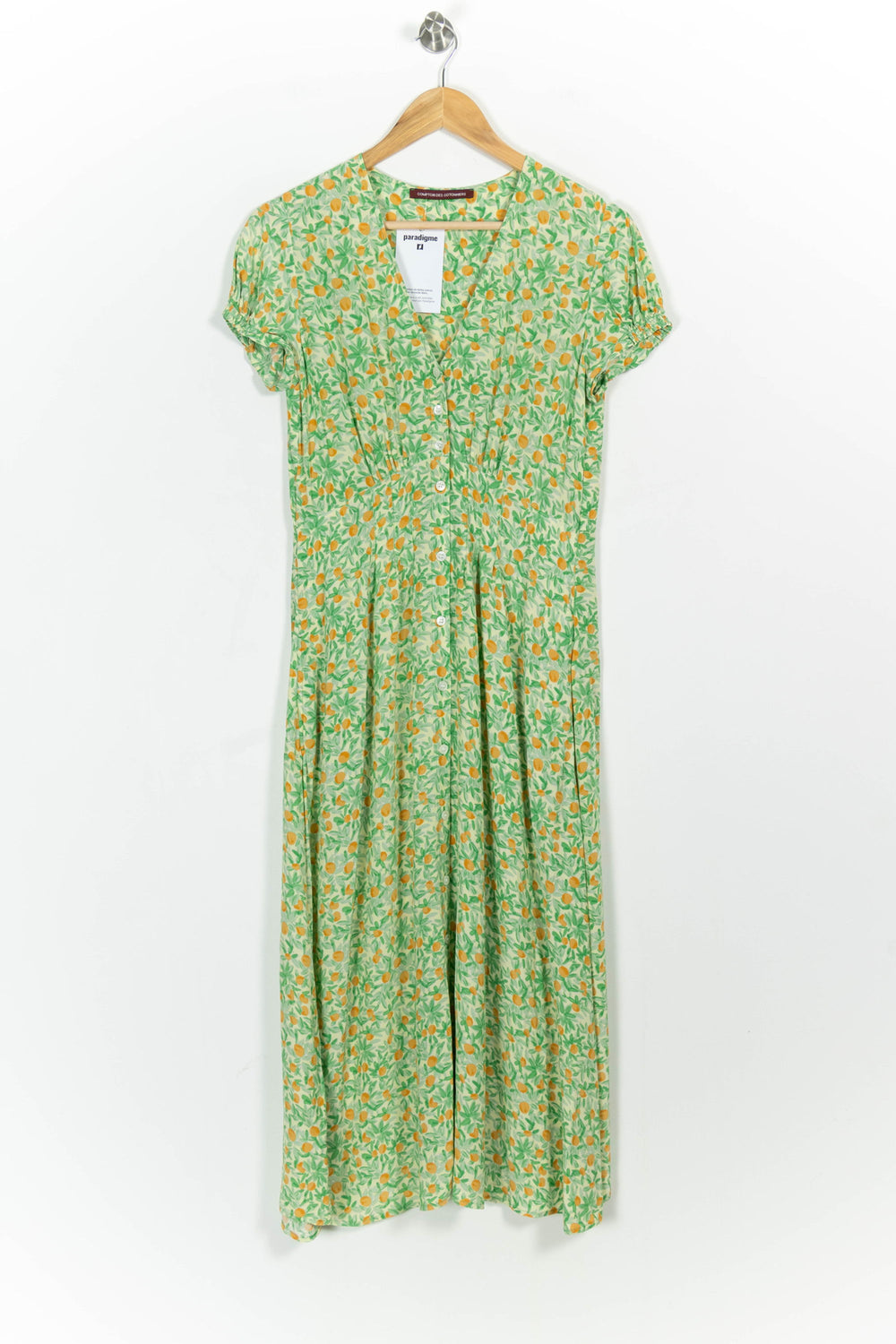 Robe Midi Verte et Jaune - Taille M/38 de la marque Comptoir des Cotonniers | PARAD102438 - Vendu par Paradigme - Image 2