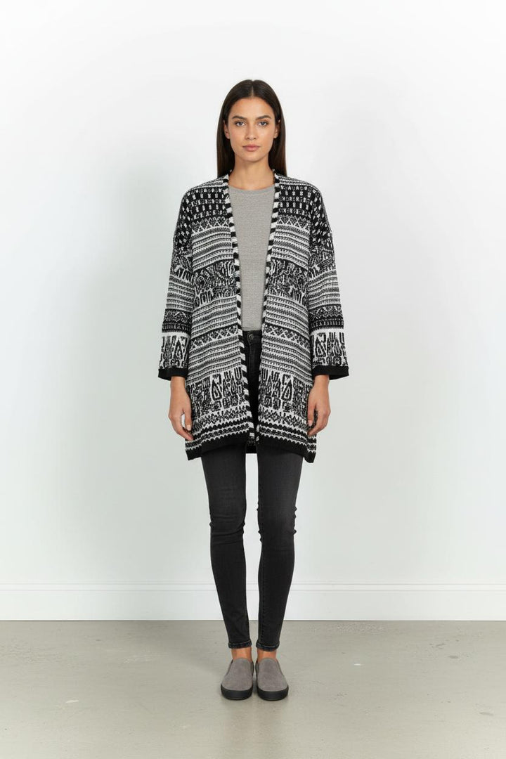 Gilet Noir et Blanc - Taille S/36 de la marque La Fée Maraboutée | PARAD102439 - Vendu par Paradigme - Image 1