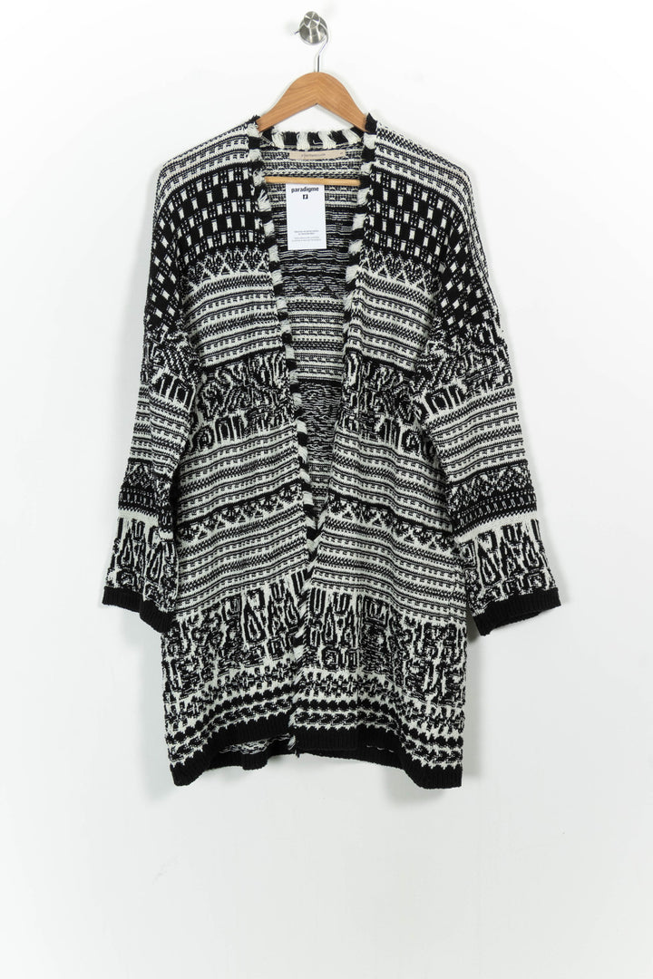 Gilet Noir et Blanc - Taille S/36 de la marque La Fée Maraboutée | PARAD102439 - Vendu par Paradigme - Image 2