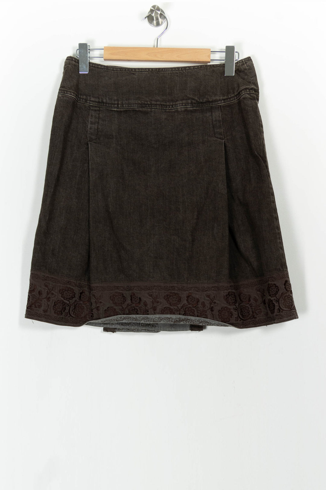 Jupe Trapèze Marron - Taille XL/42 de la marque Weekend Max Mara | PARAD102446 - Vendu par Paradigme - Image 4