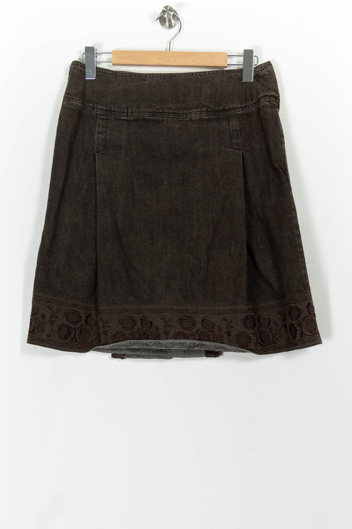 Jupe Trapèze Marron - Taille XL/42 de la marque Weekend Max Mara | PARAD102446 - Vendu par Paradigme - Image 4