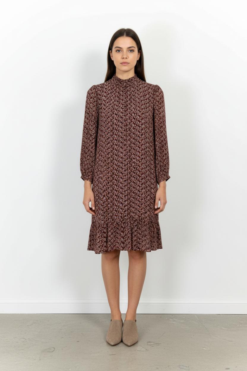 Robe Fluide Bordeaux et Blanche - Taille M/38 de la marque Pablo | PARAD102448 - Vendu par Paradigme - Image 1