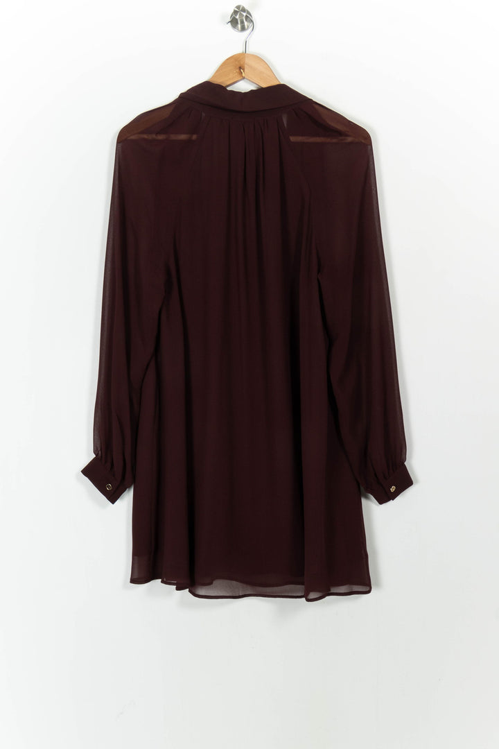 Robe Chemise Bordeaux - Taille S/36 de la marque Claudie Pierlot | PARAD102449 - Vendu par Paradigme - Image 4