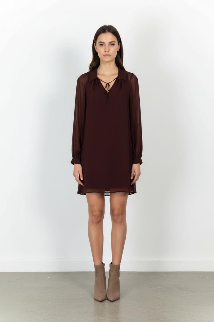 Robe Chemise Bordeaux - Taille S/36 de la marque Claudie Pierlot | PARAD102449 - Vendu par Paradigme - Image 1