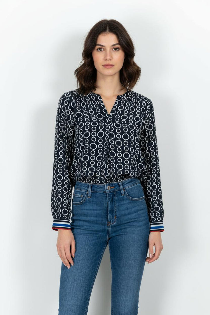 Blouse Noire et Blanche - Taille M/38 de la marque Maison 123 | PARAD102452 - Vendu par Paradigme - Image 1