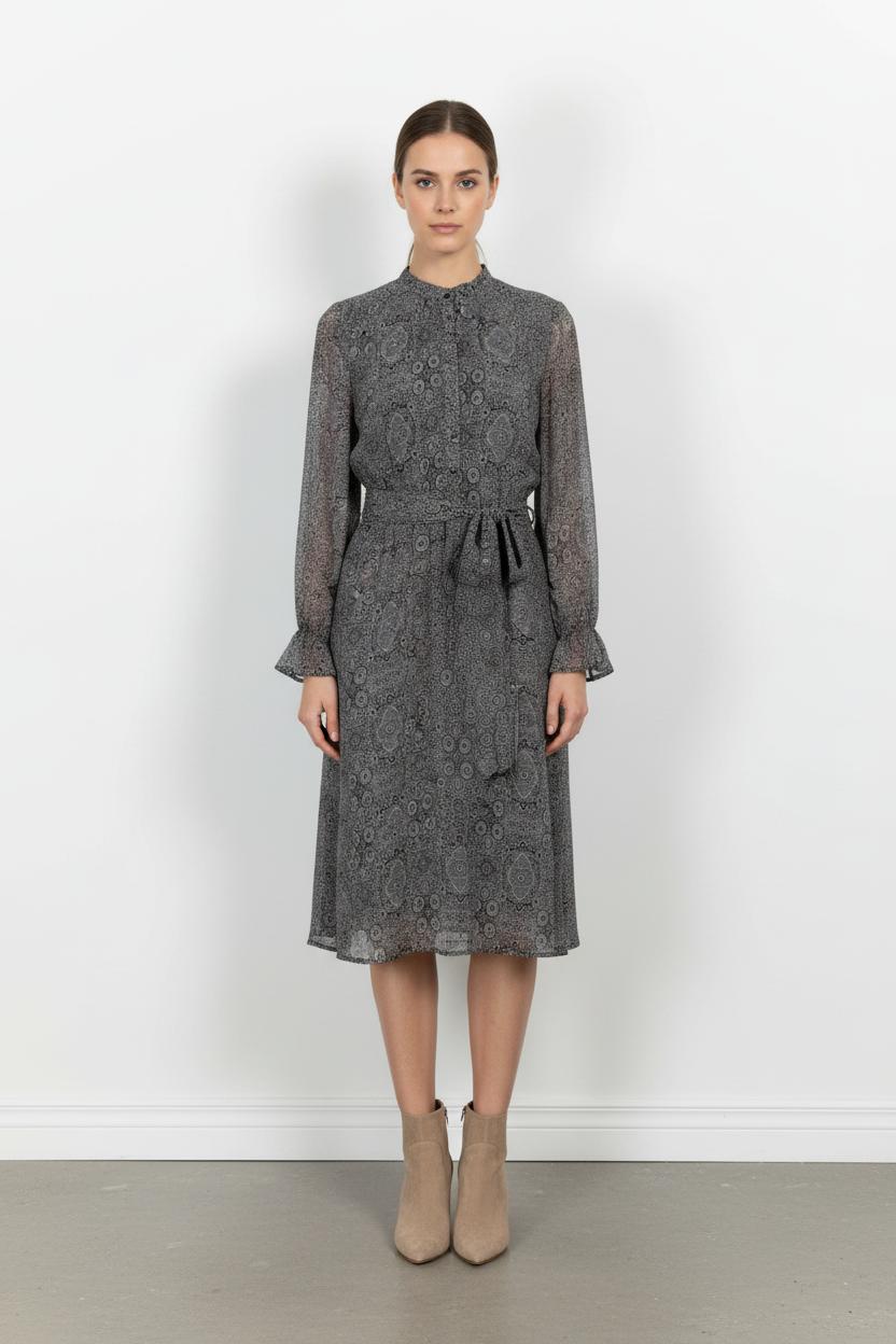 Robe Midi Noire - Taille L/40 de la marque IKKS | PARAD102463 - Vendu par Paradigme - Image 1
