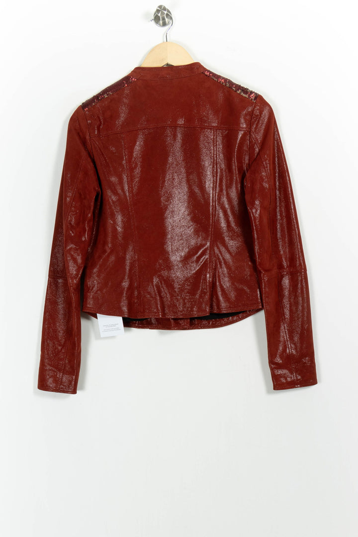 Veste Motard Bordeaux - Taille S/36 de la marque One Step | PARAD102468 - Vendu par Paradigme - Image 4
