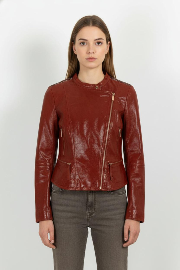 Veste Motard Bordeaux - Taille S/36 de la marque One Step | PARAD102468 - Vendu par Paradigme - Image 1