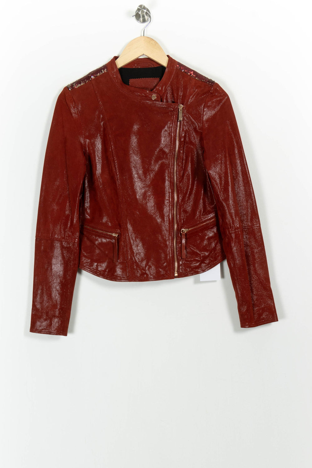 Veste Motard Bordeaux - Taille S/36 de la marque One Step | PARAD102468 - Vendu par Paradigme - Image 2