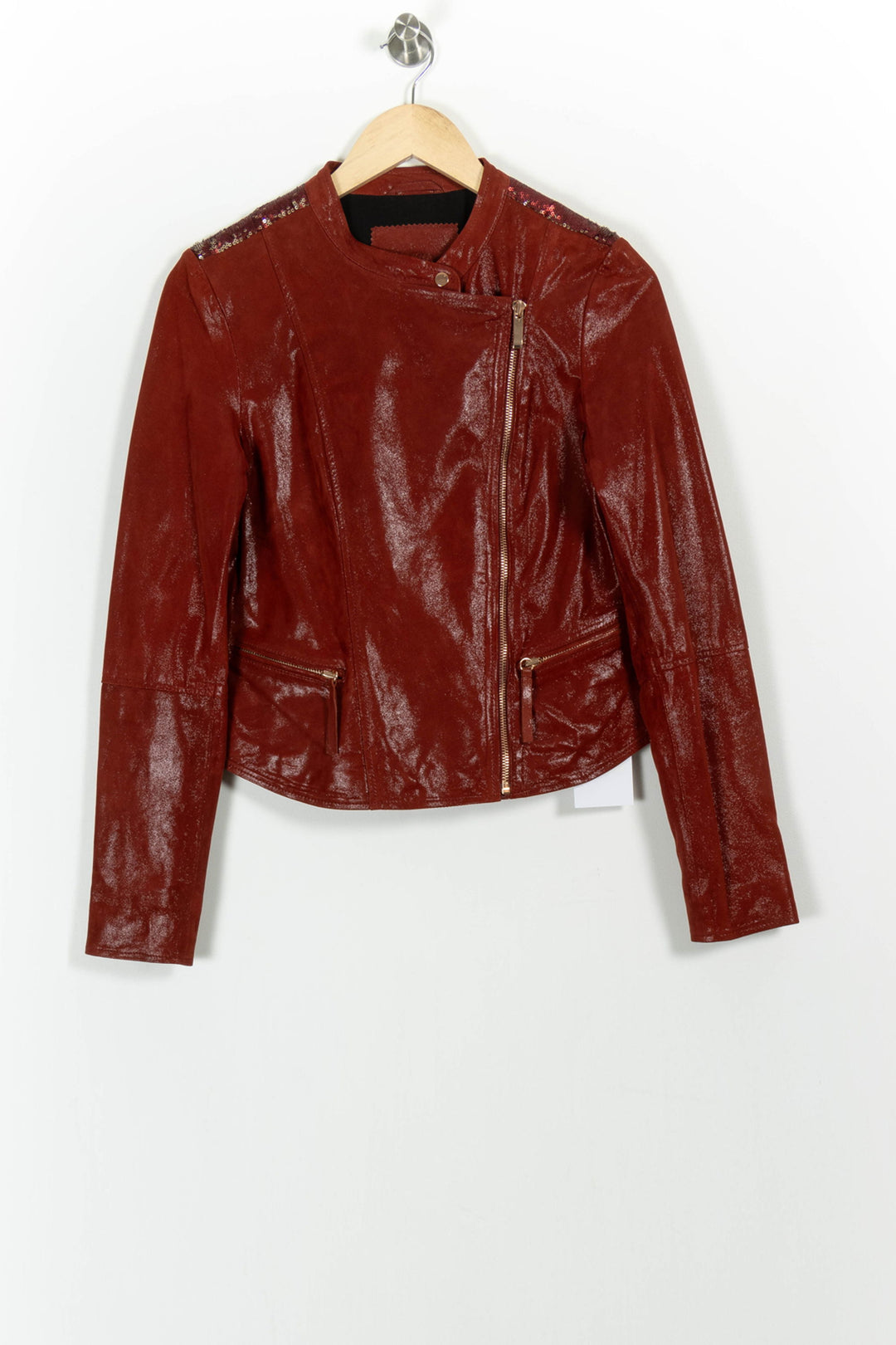 Veste Motard Bordeaux - Taille S/36 de la marque One Step | PARAD102468 - Vendu par Paradigme - Image 2