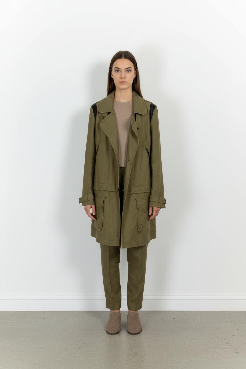 Trench Vert et Noir - Taille M/38 de la marque IKKS | PARAD102469 - Vendu par Paradigme - Image 1