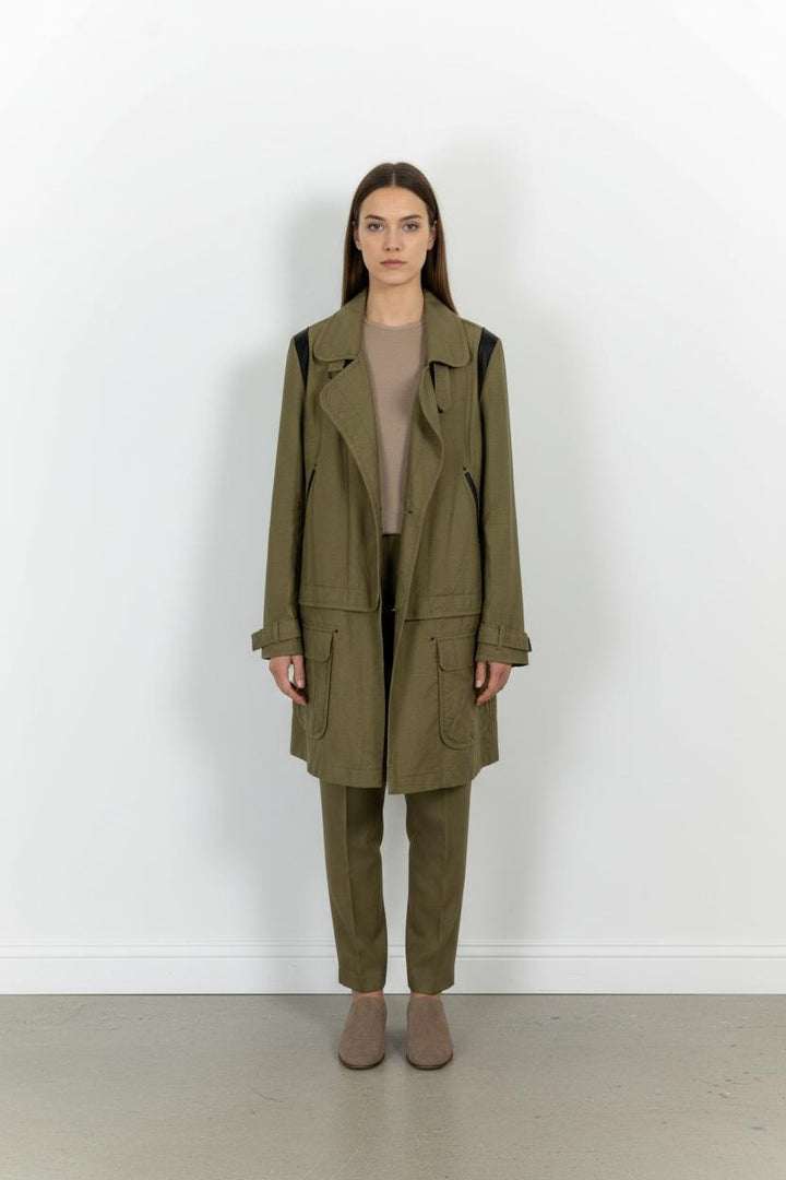 Trench Vert et Noir - Taille M/38 de la marque IKKS | PARAD102469 - Vendu par Paradigme - Image 1