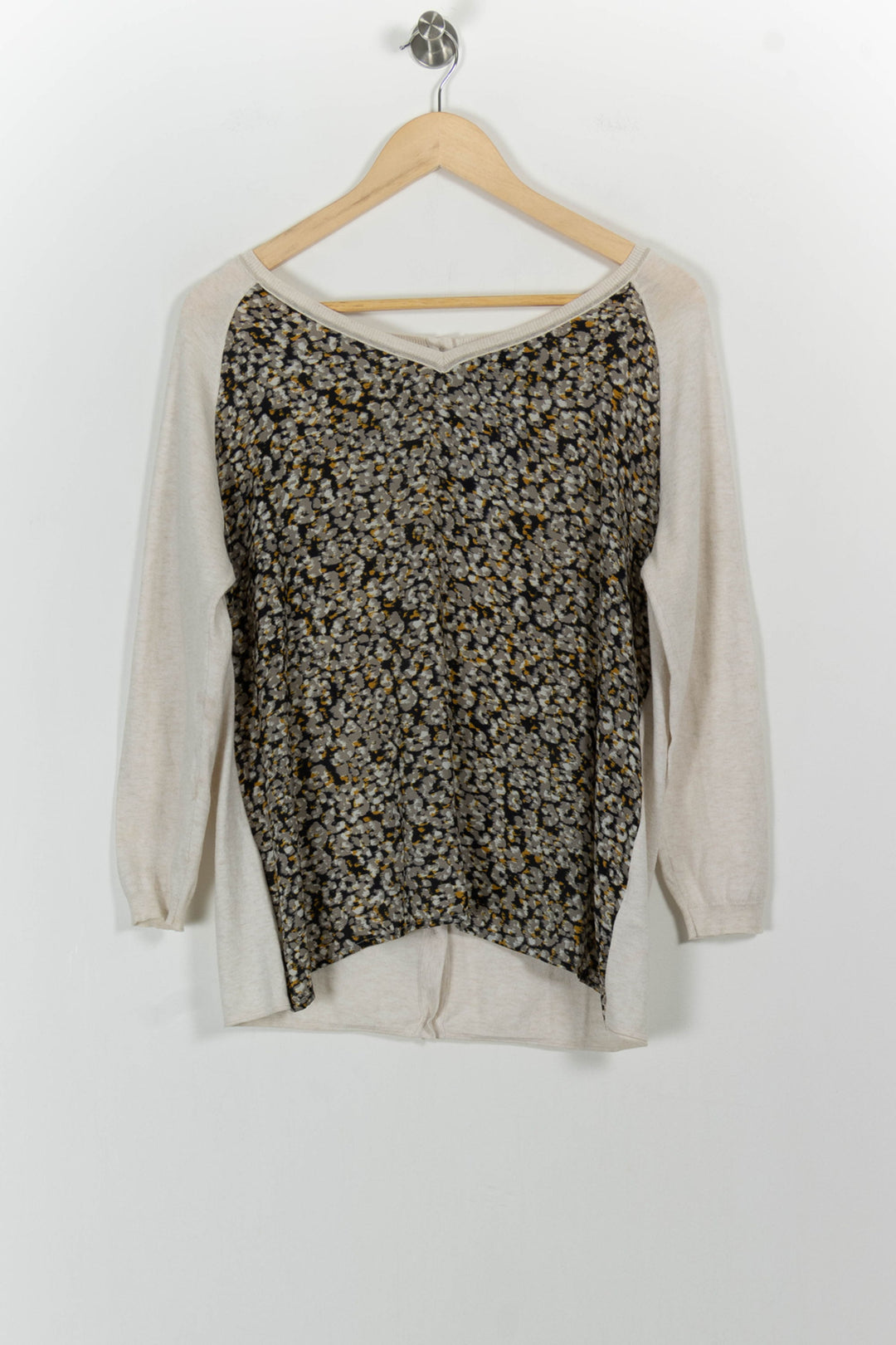 Pull Écru et Noir floral - Taille M/38 de la marque One Step | PARAD102473 - Vendu par Paradigme - Image 2