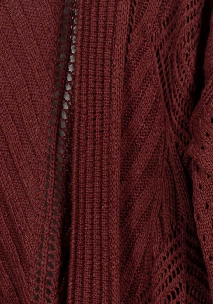 Gilet Bordeaux - Taille S/36 de la marque La Fée Maraboutée | PARAD102479 - Vendu par Paradigme - Image 3
