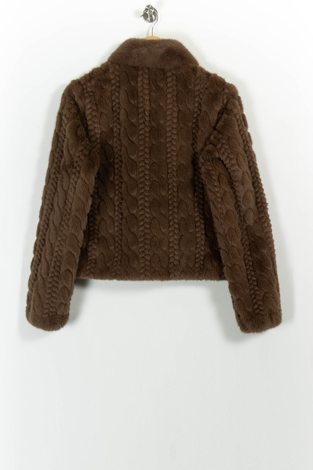 Veste en Fourrure Marron - Taille XS/34 de la marque La Fée Maraboutée | PARAD102480 - Vendu par Paradigme - Image 4