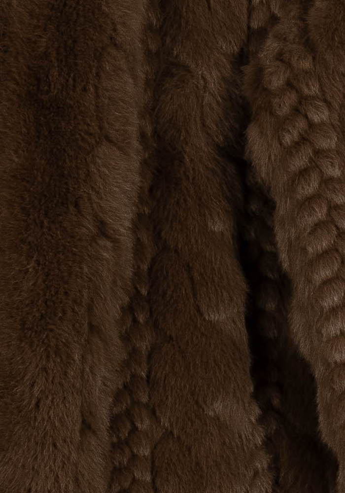 Veste en Fourrure Marron - Taille XS/34 de la marque La Fée Maraboutée | PARAD102480 - Vendu par Paradigme - Image 3