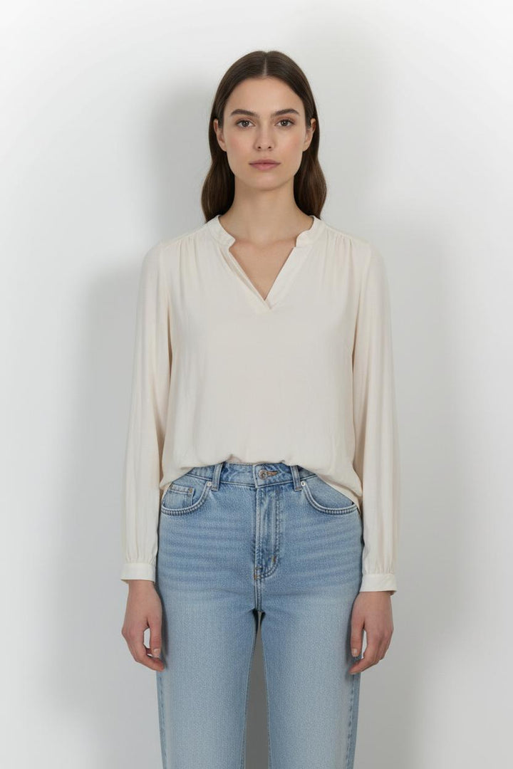 Blouse Beige - Taille XS/34 de la marque La Fée Maraboutée | PARAD102483 - Vendu par Paradigme - Image 1