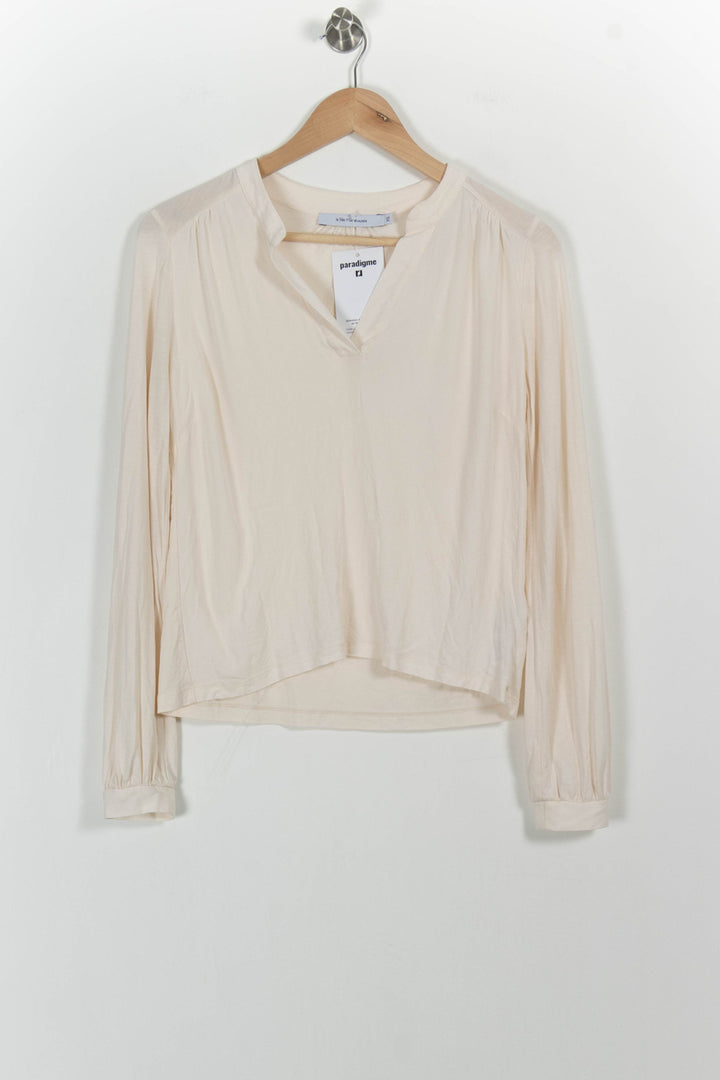 Blouse Beige - Taille XS/34 de la marque La Fée Maraboutée | PARAD102483 - Vendu par Paradigme - Image 2