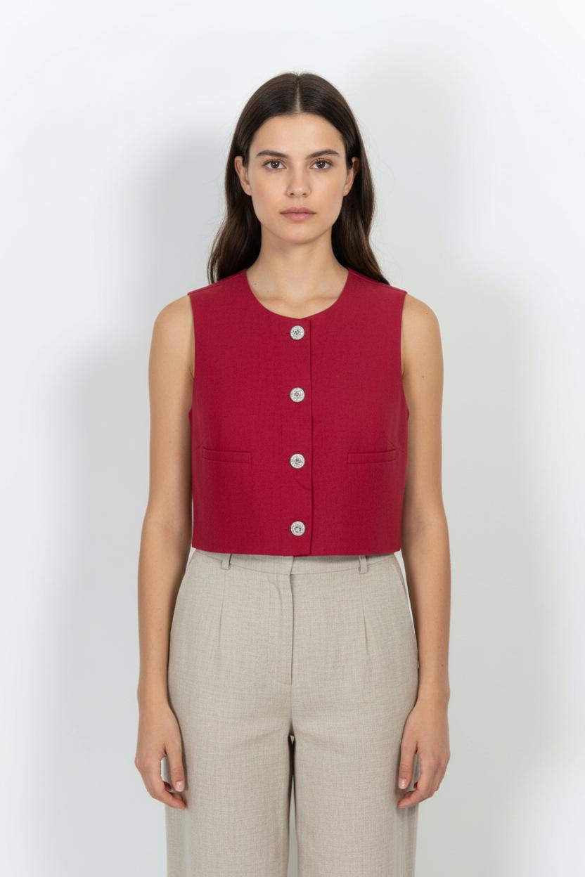 Gilet Rose - Taille S/36 de la marque Petite Mendigote | PARAD102488 - Vendu par Paradigme - Image 1