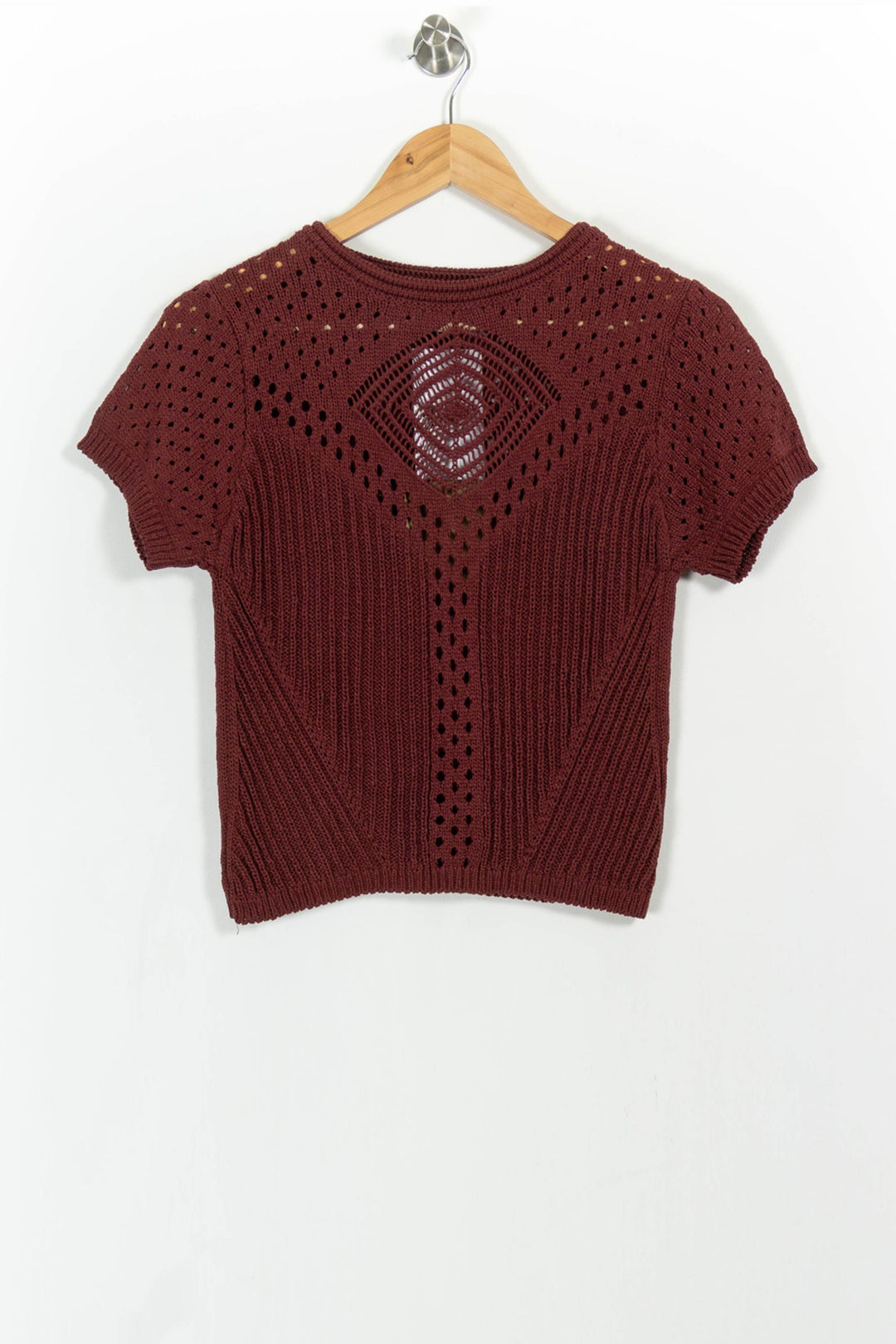 Pull Manches Courtes Bordeaux - Taille XS/34 de la marque La Fée Maraboutée | PARAD102489 - Vendu par Paradigme - Image 2