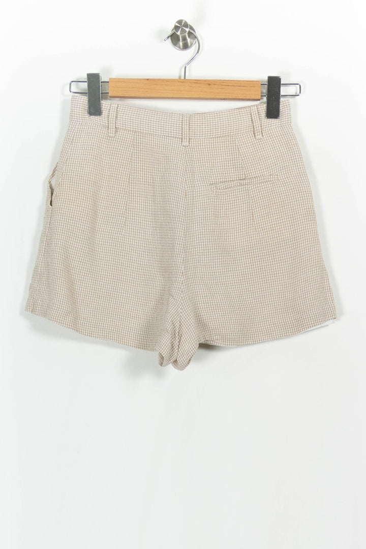 Short à Carreaux Beige - Taille XS/34 de la marque Kookai | PARAD102491 - Vendu par Paradigme - Image 4