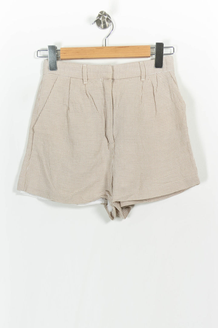 Short à Carreaux Beige - Taille XS/34 de la marque Kookai | PARAD102491 - Vendu par Paradigme - Image 2