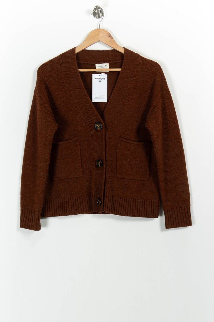 Cardigan Marron - Taille S/36 de la marque Maison 123 | PARAD102495 - Vendu par Paradigme - Image 2